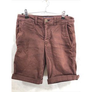 American Eagle Chino Shorts Mens 28 Active Flex Classic Red Brown